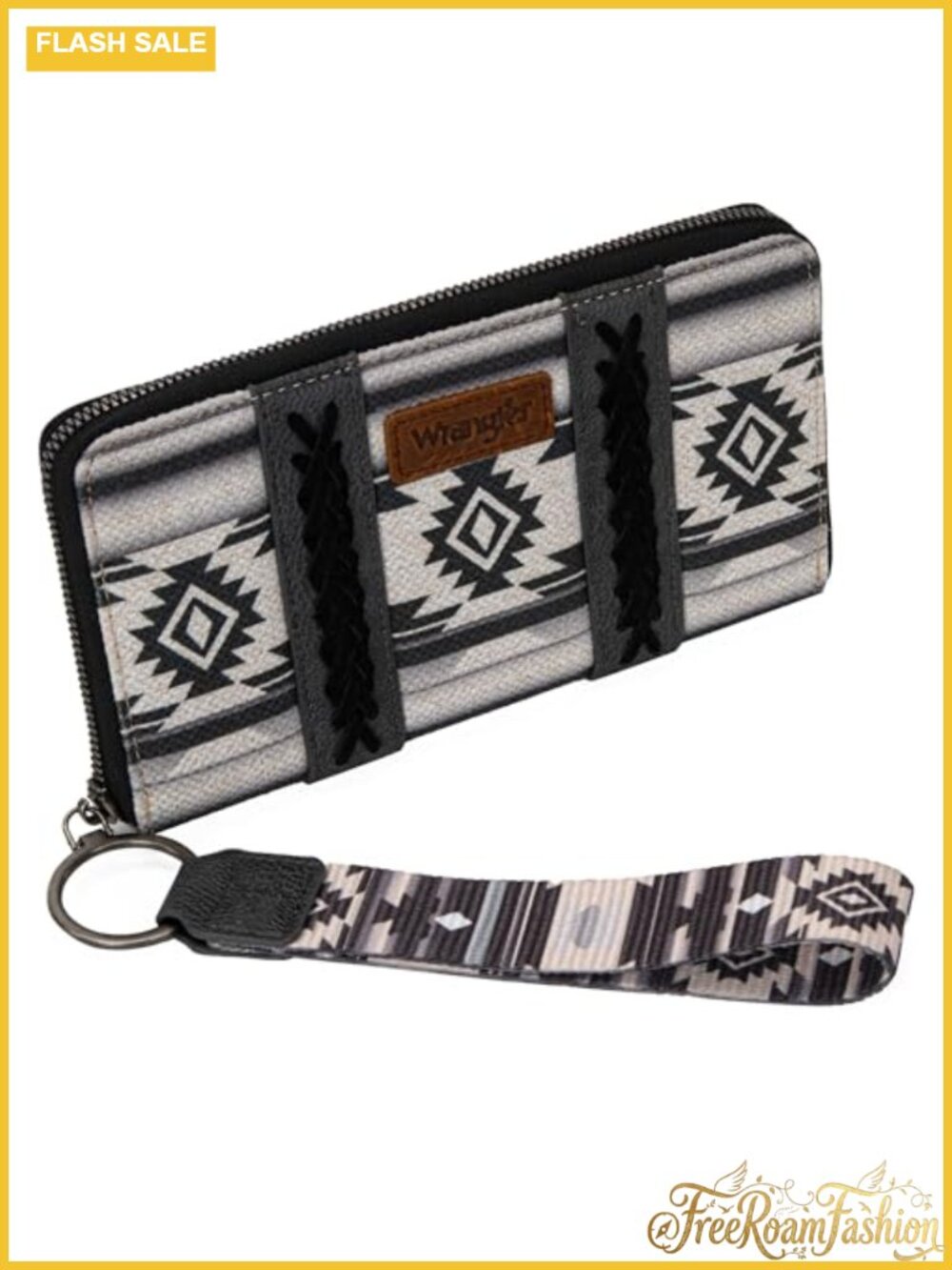 Wrangler Western Wristlet Wallet Aztec Credit Card Holder RFID